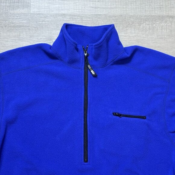 Vintage Rei Micro Series Polartec Fleece Pullover Half Zip Blue Mens Large USA - Picture 5 of 8
